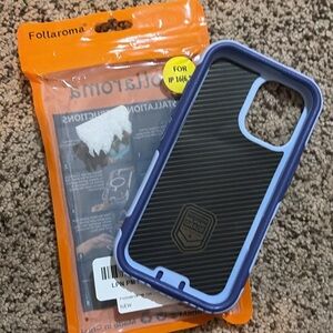 Blue and Purple Protective Phone Case for iPhone 16